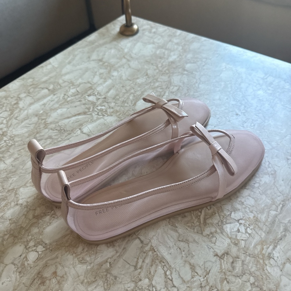 Free People mesh pink ballet flats size 7 - Picture 2 of 5
